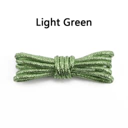Round Glitter Shoelaces of Sneaker Trendy Bright White Colorful Lurex Shoelaces White Casual Sports Leather Running Shoes Laces