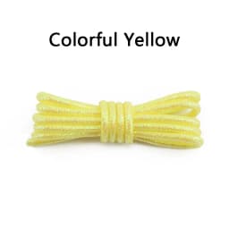 Round Glitter Shoelaces of Sneaker Trendy Bright White Colorful Lurex Shoelaces White Casual Sports Leather Running Shoes Laces