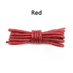 Round Glitter Shoelaces of Sneaker Trendy Bright White Colorful Lurex Shoelaces White Casual Sports Leather Running Shoes Laces