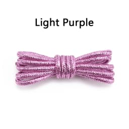 Round Glitter Shoelaces of Sneaker Trendy Bright White Colorful Lurex Shoelaces White Casual Sports Leather Running Shoes Laces