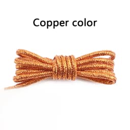 Round Glitter Shoelaces of Sneaker Trendy Bright White Colorful Lurex Shoelaces White Casual Sports Leather Running Shoes Laces