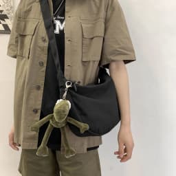 Canvas Crossbody Bag Large Capacity Hip-Hop Street Style For Both Men And Women