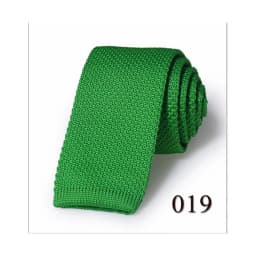 Fashion Men's Solid Colourful Knitted Ties Normal Classic Narrow Slim Neck Tie Woven Plain Cravate Narrow Neckties Gravatas