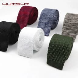 Fashion Men's Solid Colourful Knitted Ties Normal Classic Narrow Slim Neck Tie Woven Plain Cravate Narrow Neckties Gravatas