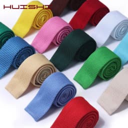 Fashion Men's Solid Colourful Knitted Ties Normal Classic Narrow Slim Neck Tie Woven Plain Cravate Narrow Neckties Gravatas