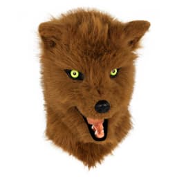 Furry Dog Mask Animal Full Head Wolf Realistic Masks for Halloween Carnival Fancy Dress Party Cosplay Costume Women Men