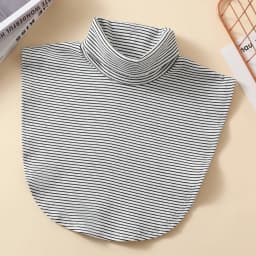 Knitted High Neck Fake Collar Women's Fashionable and Versatile Warm Neck Protection Scarf Elastic Jersey Turtleneck