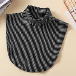 Knitted High Neck Fake Collar Women's Fashionable and Versatile Warm Neck Protection Scarf Elastic Jersey Turtleneck