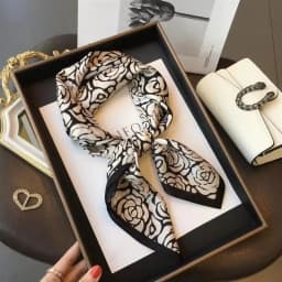 High-end Silk Scarf Lady 70*70cm Silk Square Scarf Women Soft Satin Hairband Neckerchief Tie Female Headband Foulard Bag Ribbon