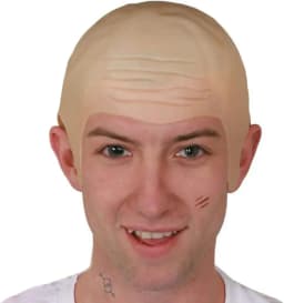 Thick Bald Skin Head Hairless Fake Skull Fancy Dress Costume Cosplay Hat For Men Ladies Halloween Party