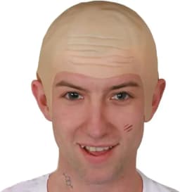 Thick Bald Skin Head Hairless Fake Skull Fancy Dress Costume Cosplay Hat For Men Ladies Halloween Party