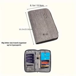 Large Capacity Unisex Diagonal Shoulder Passport Bag Waterproof And Multi-functional Travel Portable  Card Holder Passport Clip