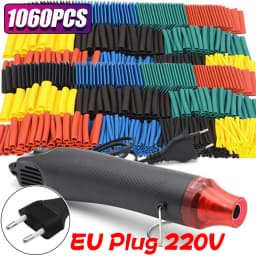 1060/530/127PCS Heat Shrink Tubing Kit 2:1 Shrinkable Wire Shrinking Wrap Wire Connect Cover Cable Repair Protection