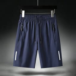 Men's Summer Ultra-thin Ice Silk Beach Casual Shorts Jogging Sport Quick Dry Male Zipper Loose Gym Sports Short Pants Sweatpant