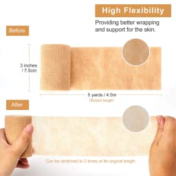 10/1Rolls Medical Adhesive Bandage Elastic Breathable Sports Self Adhesive Tape Beige Wrap Finger Tape For Wrist Ankle First Aid