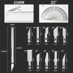 13pcs Metal Carving Knife Pen Art Seal Cutting Manual Combination Paper Cuttings Non-Slip Gadget DIY Precision Repair Tool