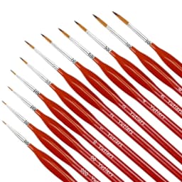 10/11pcs Miniature Paint Brushes, Detail Tip Paint Brushes Set With Ergonomic Handle - Suitable For Acrylic Painting, Oil, Wat