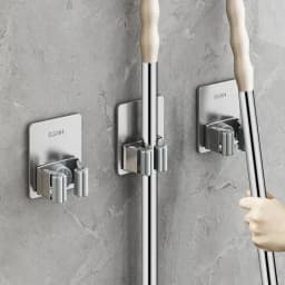 Multi-Purpose Hooks Adhesive Wall Hanging Mop Rack Broom Hanger Hook Kitchen Bathroom Organization Home Organizer Accessories 