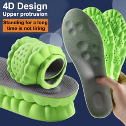 Latex Sport Insoles Soft High Elasticity Shoe Pads Orthotic Breathable Deodorant Shock Absorption Cushion Arch Support Insole