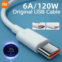 Original Xiaomi 6A USB Type C Cable Charger 120W Turbo Type Fast Charging For Mi 13 12 11 10 Pro Ultra Poco X3 Redmi Note K50 40