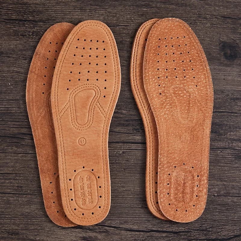 1 Pair Cowhide Insoles For Shoes Men Comfortable Deodorant Casual Leather Insole Feet Quality Genuine Leather Flats Shoe Sole