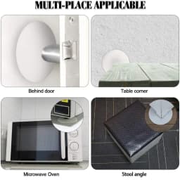 Door Stop Nordic Safety Supplies Silicone Self-adhesive Door Stopper Wall Protection Buffer Protective Plug Home