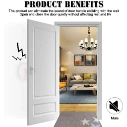 Door Stop Nordic Safety Supplies Silicone Self-adhesive Door Stopper Wall Protection Buffer Protective Plug Home