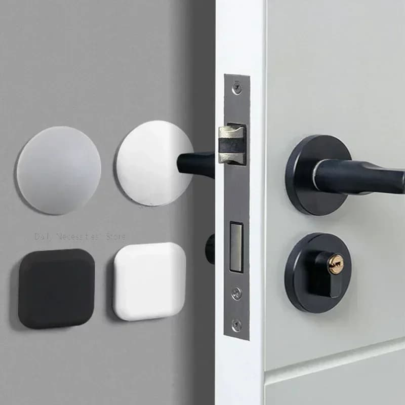 Door Stop Nordic Safety Supplies Silicone Self-adhesive Door Stopper Wall Protection Buffer Protective Plug Home