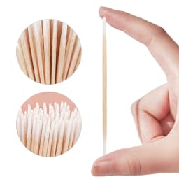 Disposable Ultra-small Double-end Wood Cotton Swab 100pcs Lint Free Micro Brushes Eyelash Extension Glue Removing Tools