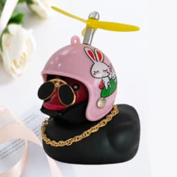 Car Duck With Helmet Broken Wind Pendant Small Yellow Duck Road Bike Motor Helmet Riding Cycling Accessories Without Lights