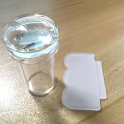 1pc Transparent Silicone Nail Art Stamping Kit French Design For Manicure Plate Stamp Polish Seal Two Side Stamper Scraper Tools