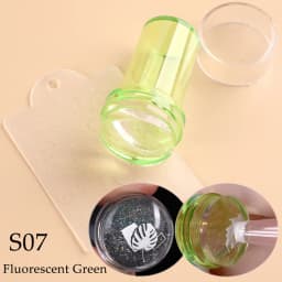 1pc Transparent Silicone Nail Art Stamping Kit French Design For Manicure Plate Stamp Polish Seal Two Side Stamper Scraper Tools