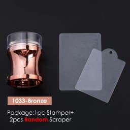 1pc Transparent Silicone Nail Art Stamping Kit French Design For Manicure Plate Stamp Polish Seal Two Side Stamper Scraper Tools