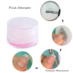 1pc Transparent Silicone Nail Art Stamping Kit French Design For Manicure Plate Stamp Polish Seal Two Side Stamper Scraper Tools