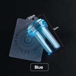 1pc Transparent Silicone Nail Art Stamping Kit French Design For Manicure Plate Stamp Polish Seal Two Side Stamper Scraper Tools