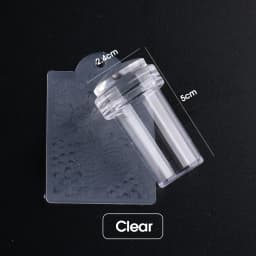 1pc Transparent Silicone Nail Art Stamping Kit French Design For Manicure Plate Stamp Polish Seal Two Side Stamper Scraper Tools