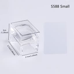 1pc Transparent Silicone Nail Art Stamping Kit French Design For Manicure Plate Stamp Polish Seal Two Side Stamper Scraper Tools