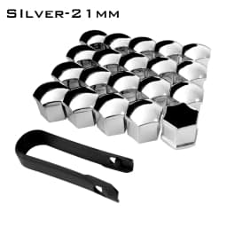 20Pcs Universal Anti-Rust 17 19 21mm Chrome Glossy ABS Auto Trim Tyre Wheel Nut Screw Bolt Protection Covers Cap Car Accessories