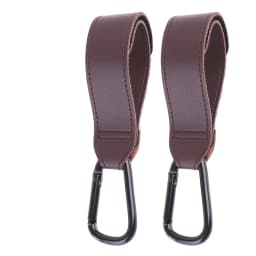 Baby Stroller Hook Fashion PU Leather Adjustable Pram Hook Cart Organizer Diaper Bag Hanger Children Boy Girl Travel Accessories