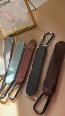 Baby Stroller Hook Fashion PU Leather Adjustable Pram Hook Cart Organizer Diaper Bag Hanger Children Boy Girl Travel Accessories