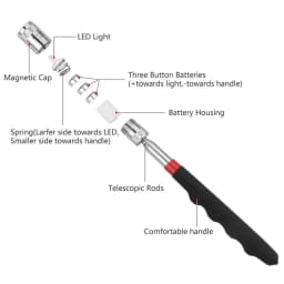 Extendable Pickup Rod Stick,Magnetic Picker Mini Portable Telescopic Magnetic Magnet Pen For Picking Up Screws Nut Bolt