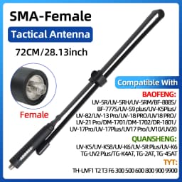 ABBREE CS Tactical Antenna SMA-Female Dual Band VHF UHF 144/430Mhz Foldable For Walkie Talkie Baofeng UV-21 UV-5R QuanSheng K5