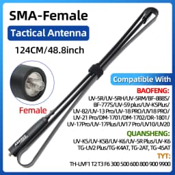 ABBREE CS Tactical Antenna SMA-Female Dual Band VHF UHF 144/430Mhz Foldable For Walkie Talkie Baofeng UV-21 UV-5R QuanSheng K5