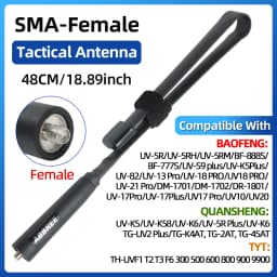ABBREE CS Tactical Antenna SMA-Female Dual Band VHF UHF 144/430Mhz Foldable For Walkie Talkie Baofeng UV-21 UV-5R QuanSheng K5