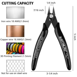 2Pcs Mini Nose Cutting Plier Electrical Wire Cable Cutter Metal Side Snips Flush Pliers Convenient Durable Tool