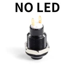 1NO High head Waterproof Metal Push Button Switch LED Light Self-locking/reset 3/6/12/24/220V 8/10/12/16mm Oxidized black