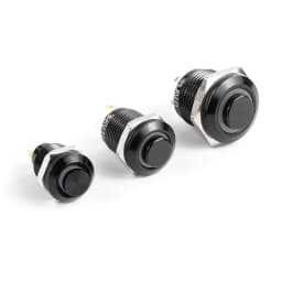 1NO High head Waterproof Metal Push Button Switch LED Light Self-locking/reset 3/6/12/24/220V 8/10/12/16mm Oxidized black