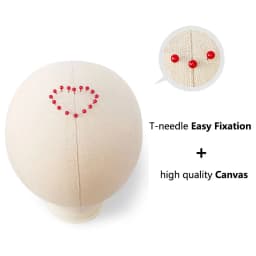 Canvas Wig Head Wig Stand 21-24inch Mannequin Head for Hairstyling Displaying Making Wig Stand With Head Wig Supports Holder