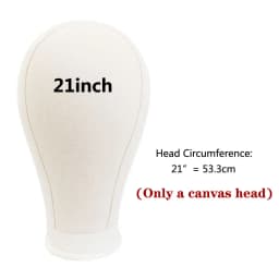 Canvas Wig Head Wig Stand 21-24inch Mannequin Head for Hairstyling Displaying Making Wig Stand With Head Wig Supports Holder