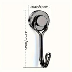 3/6/12/20Pcs Black Magnetic Hooks Cruis Heavy Duty Magnetic Hangers, Extra Strong Magnets with Hook for Hanging, Resistant Base